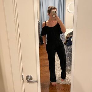 Velvet black jumpsuit